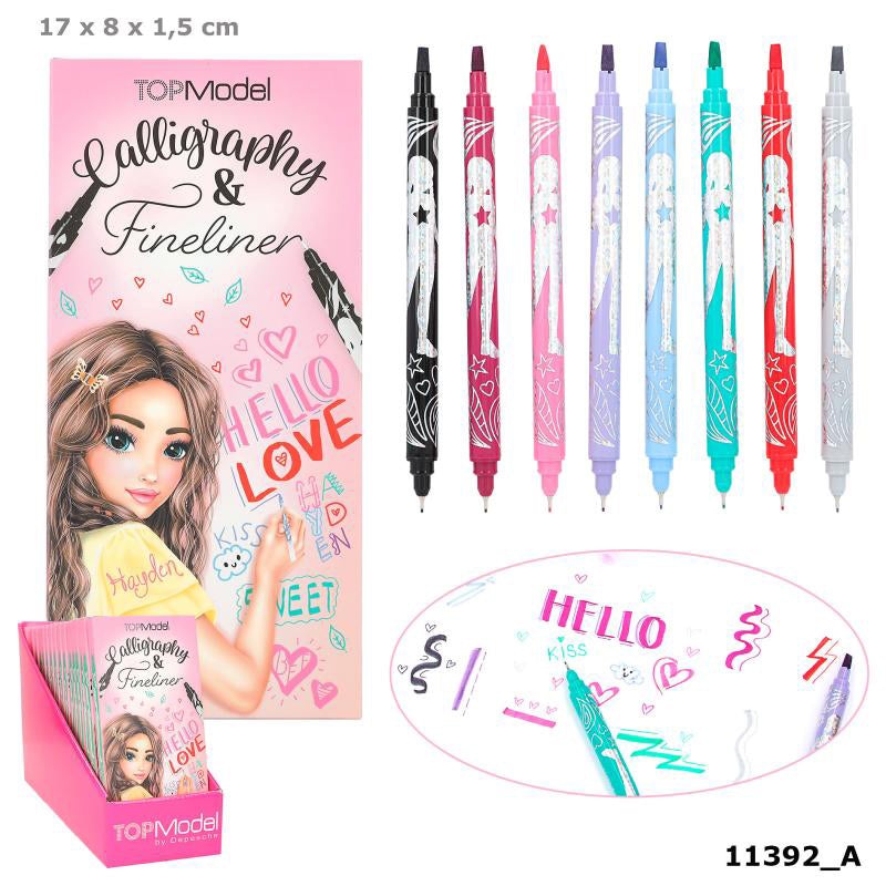 Depesche Topmodel Calligraphy and Fineliner Set