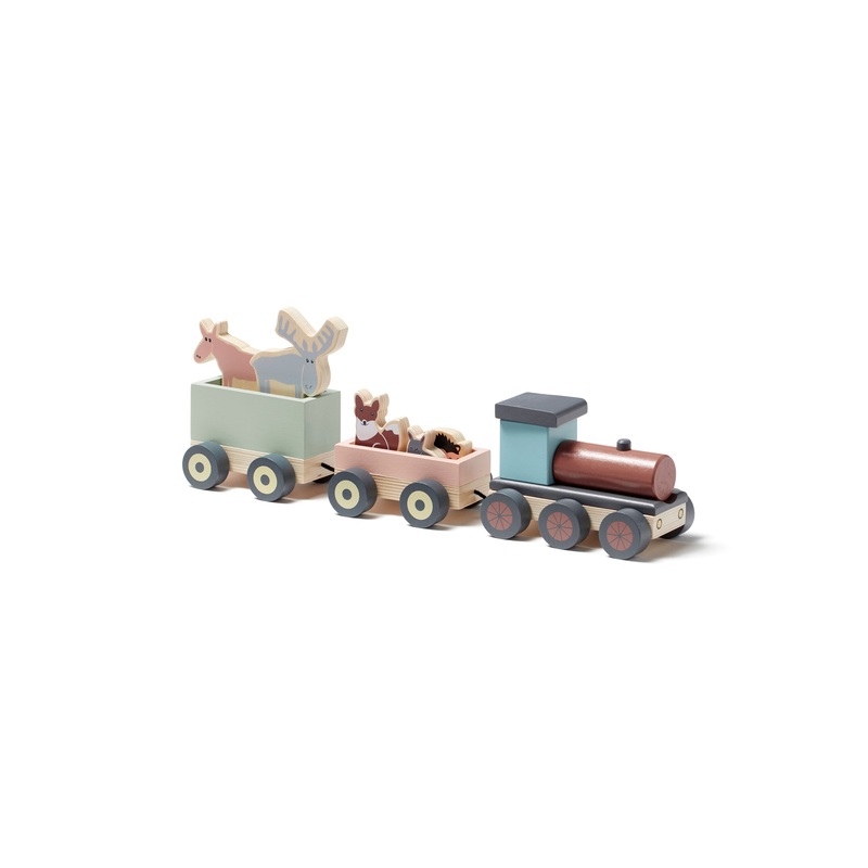 Kid's Concept Animal Wood Train Edvin