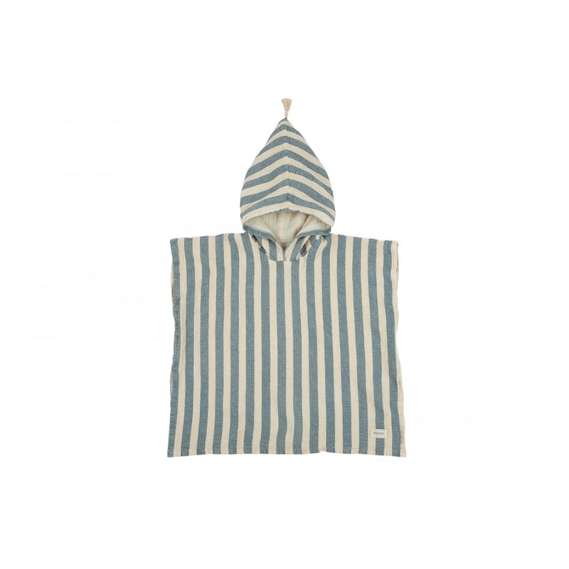 nobodinoz Portofino Poncho 3-6 Years Blue Stripes