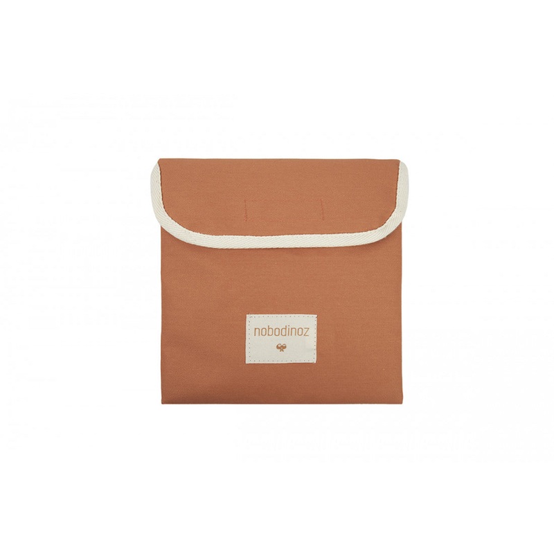 nobodinoz Sunshine Double Pocket Eco Snack Bag Cinnamon