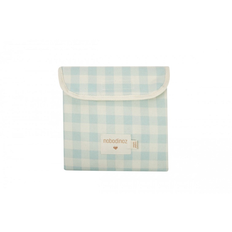 nobodinoz Sunshine Double Pocket Eco Snack Bag Opaline Vichy