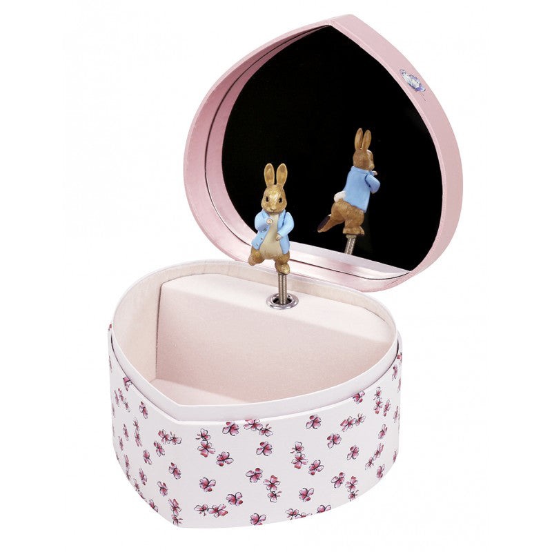 Trousselier Large Heart Music Box Peter Rabbit