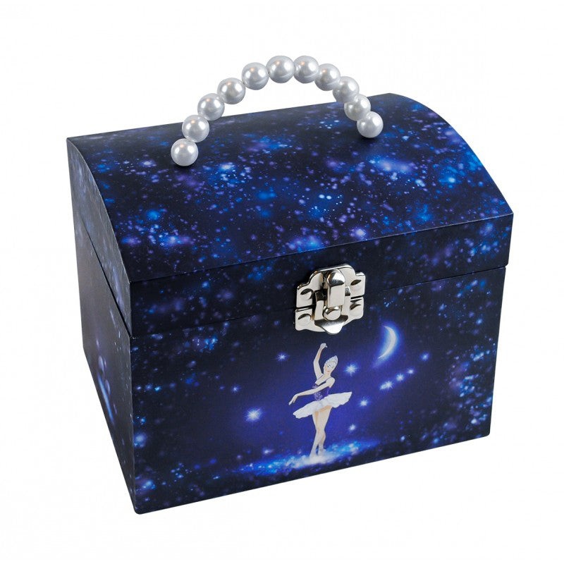 Trousselier Large Jewelry Box with Music Ballet Dancer - Vanity Case - Dark Blue