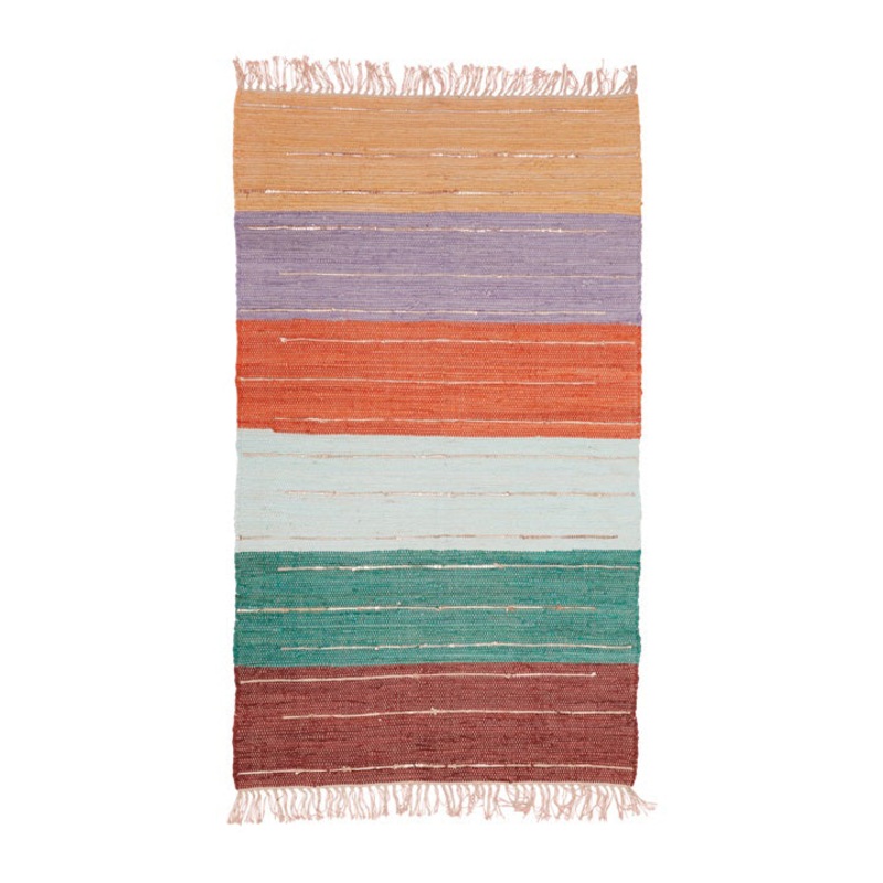 Rice DK 1 Cotton Runner in Multicolor and Golden Details