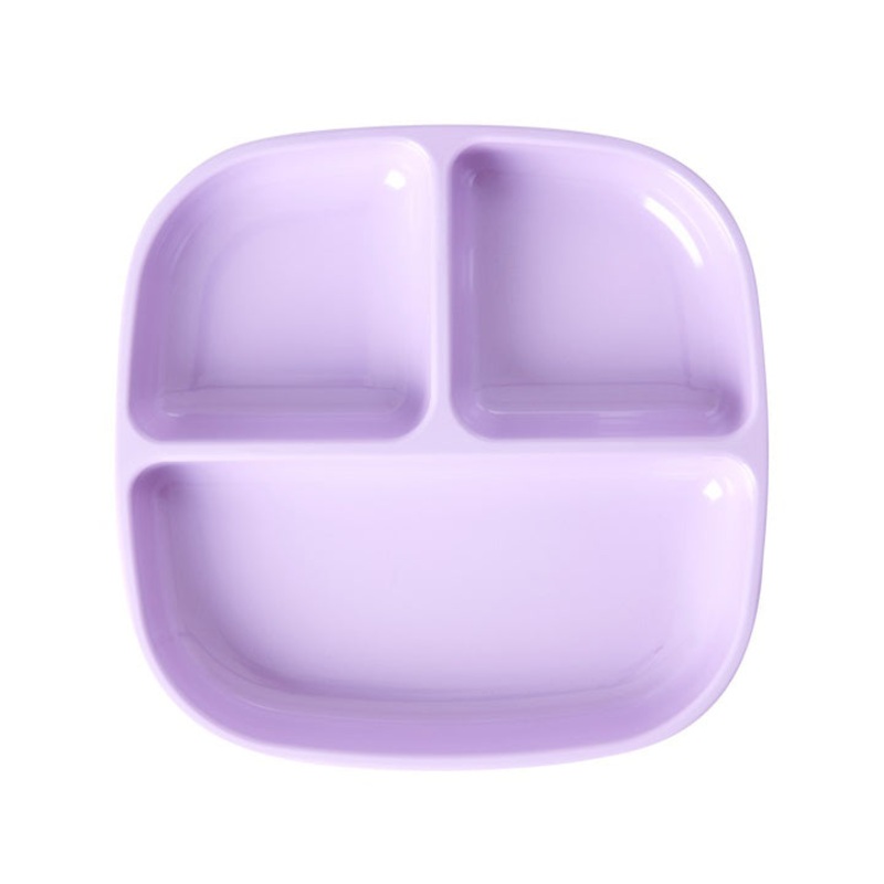 Rice DK Melamine Kids 3 Room Plate - Lavender