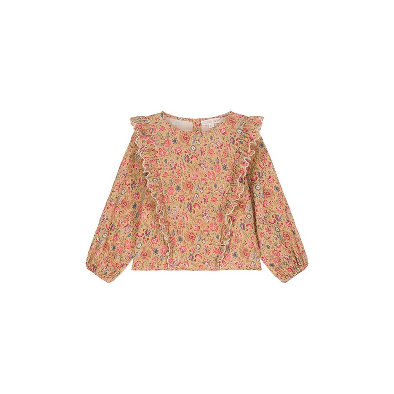 Louise Misha Blouse Tubi Printed Organic Double Gauze Pink