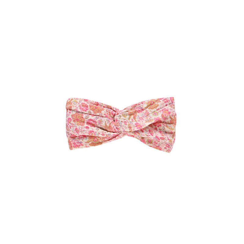 Louise Misha Headband Julie Printed Organic Double Gauze Pink