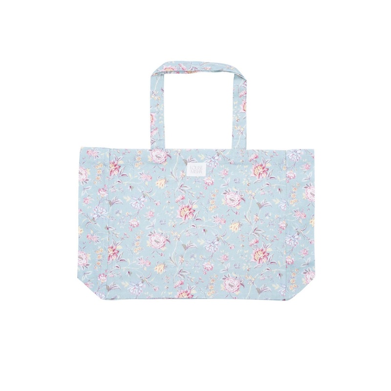 Louise Misha Tote Bag Beverly Printed Organic Cotton Canvas Blue
