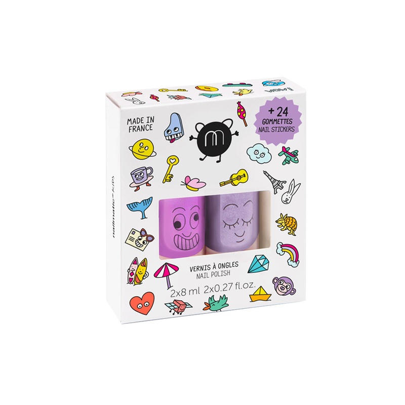 Nailmatic Set of 2 Nail Stickers + Nail Polish Marshi Piglou