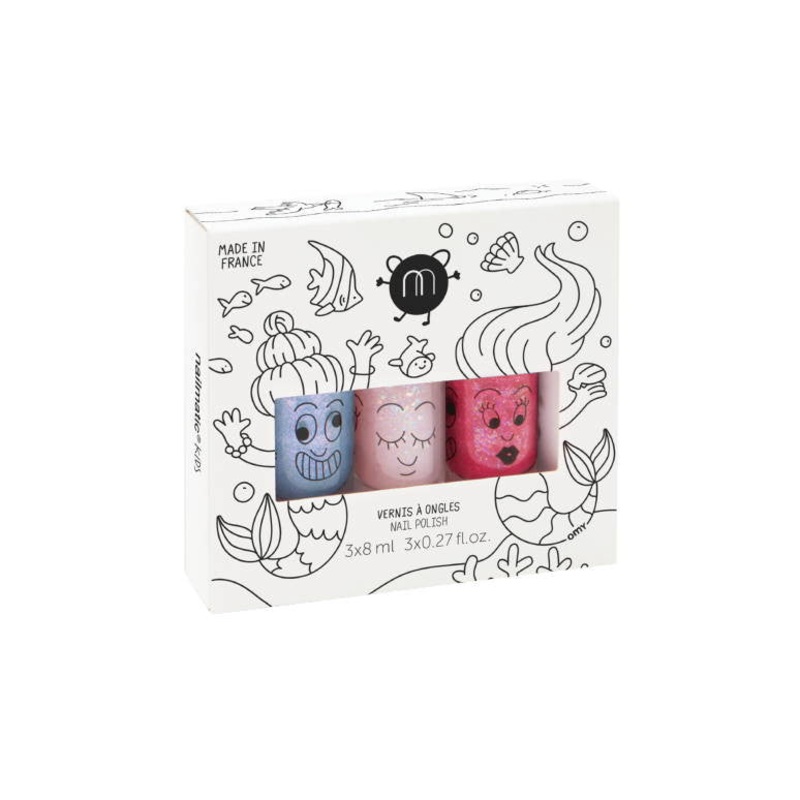 Nailmatic Set of 3 Water Based Nail Polish - Polly Sissi
