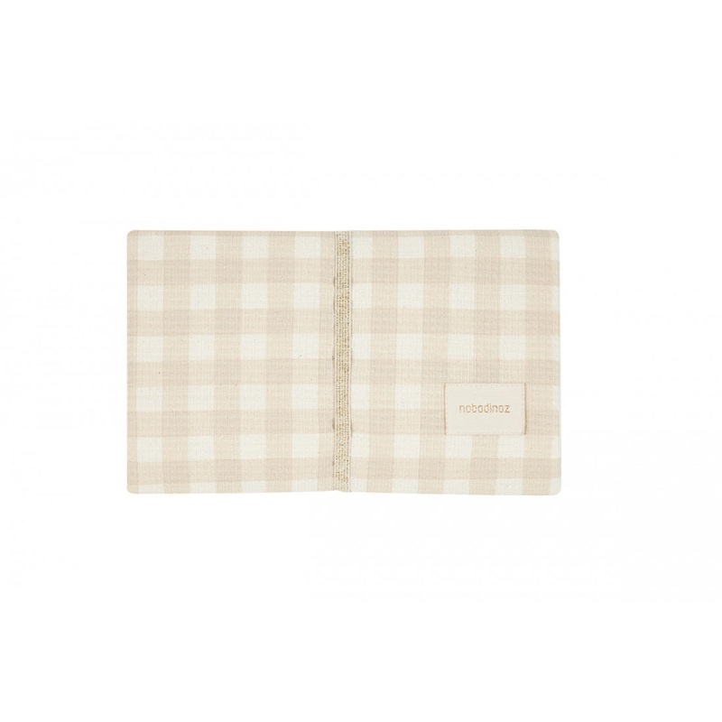 nobodinoz Mozart Waterproof Changing Pad 68x50 Ivory Checks