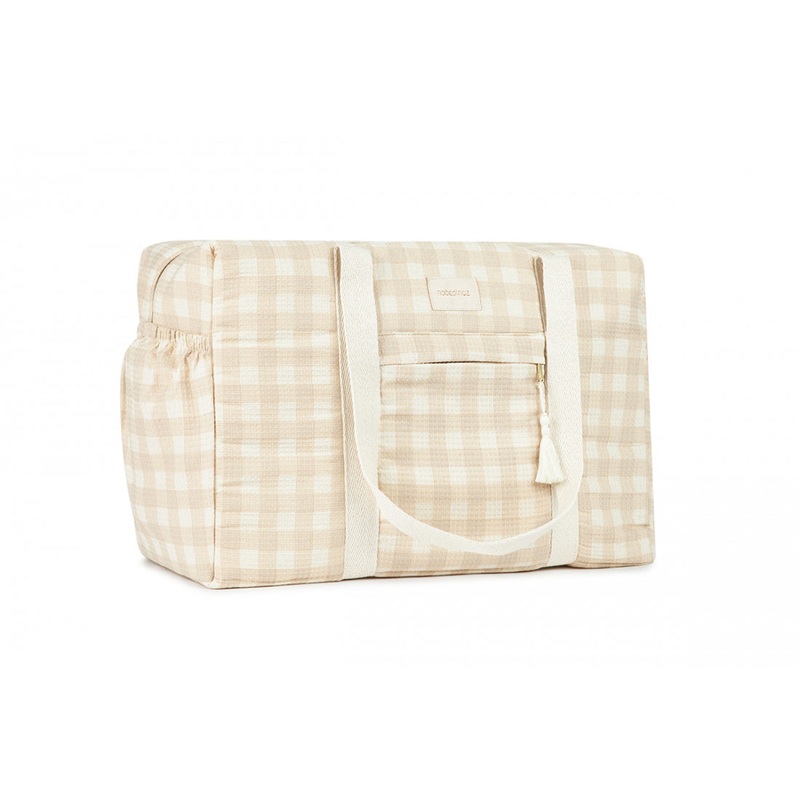 nobodinoz Opera Waterproof Maternity Bag 46x29x20 Ivory Checks