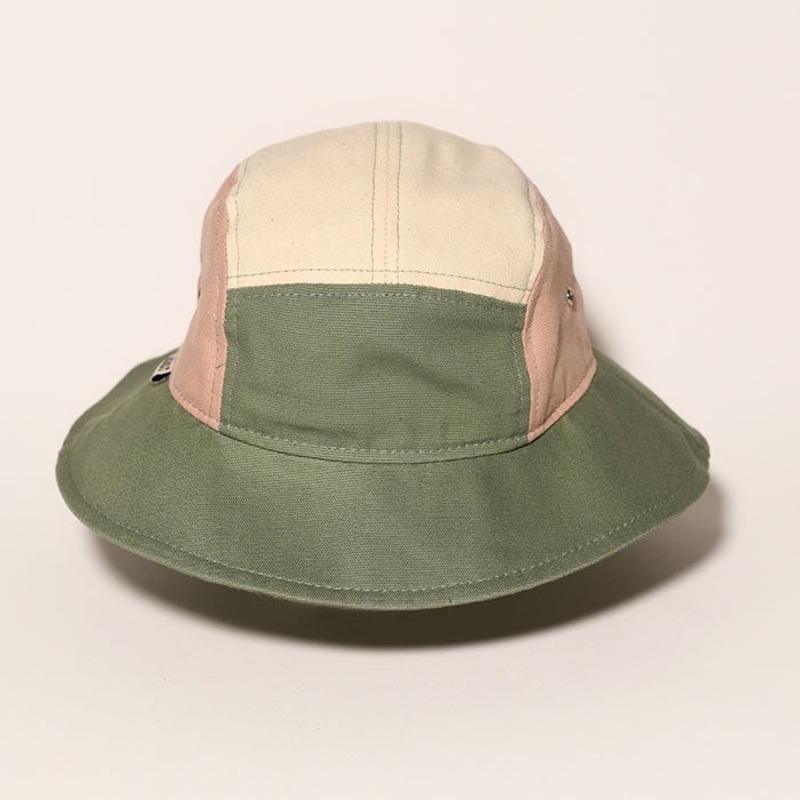 Ki ET LA Camper Hat Anti UV Green Natural Pink