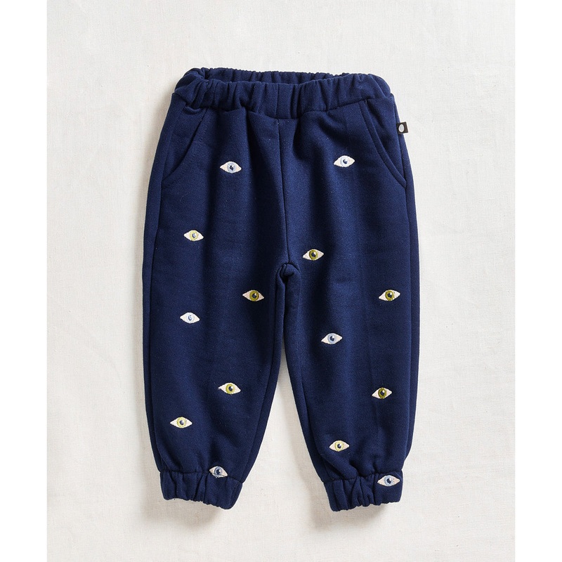 Oeuf Embroidered Sweatpants Indigo