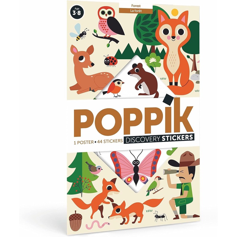 Poppik Educational Poster + 40 Stickers in The Forest