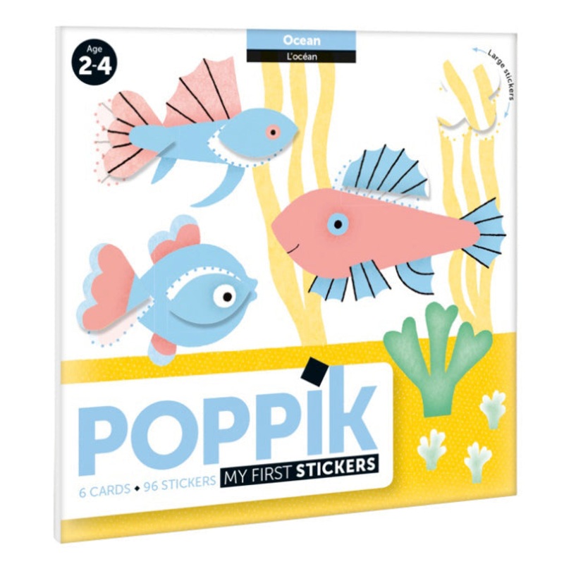 Poppik My First Sticker Cards - Baby Ocean