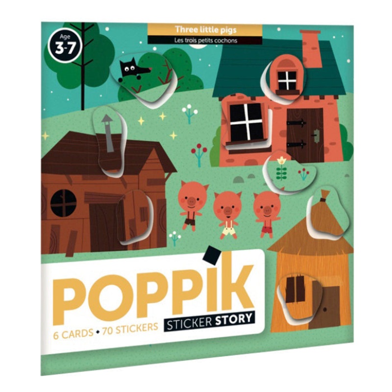 Poppik Sticker Conte 3 Petits Cochons