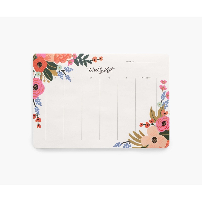 Rifle Paper Co Lively Floral Weekly Desk Pad
