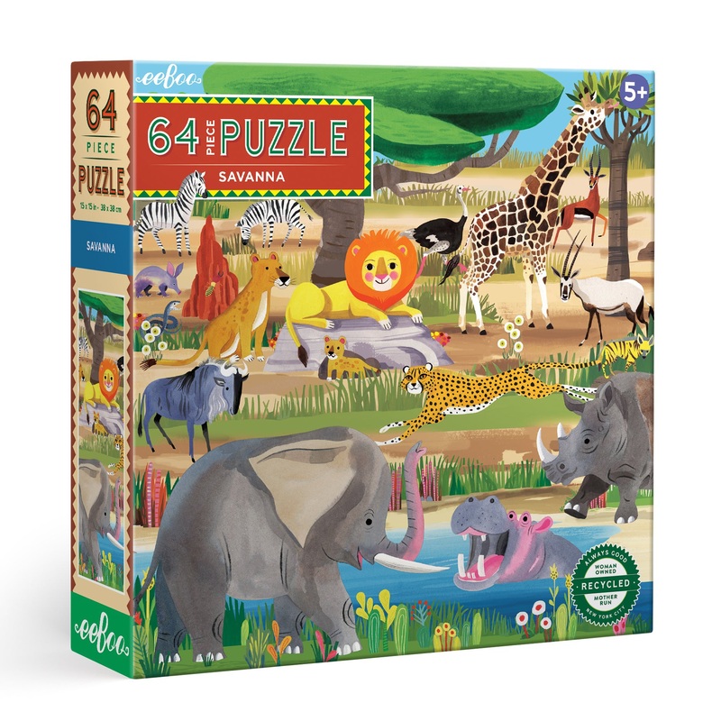 eeBoo Savanna 64pc Puzzle