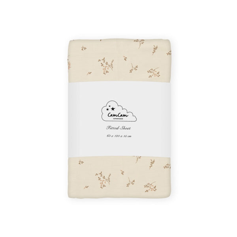 Cam Cam Copenhagen Sheet, Fitted 60x120x15cm - GOTS Ashley