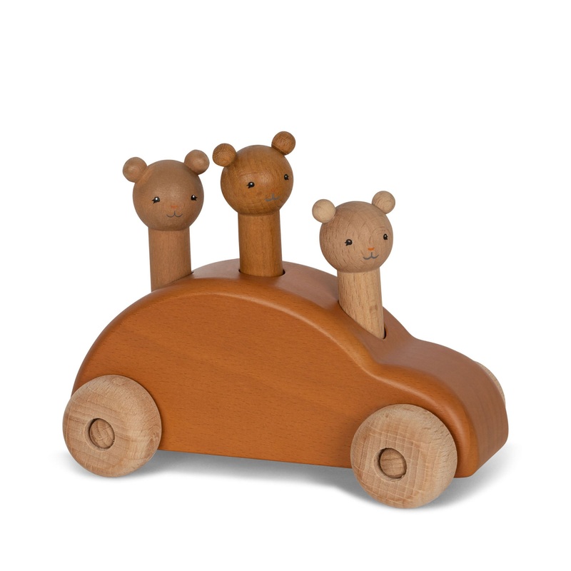 Konges Sljd Wooden Pop-up Car FSC Brown