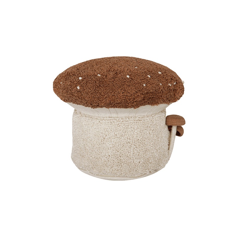 Lorena Canals Mushroom Hunters Boletus Machine Washable Pouffe - 35x45x45cm