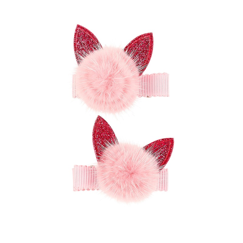 Souza Hair Clips Cat Pink