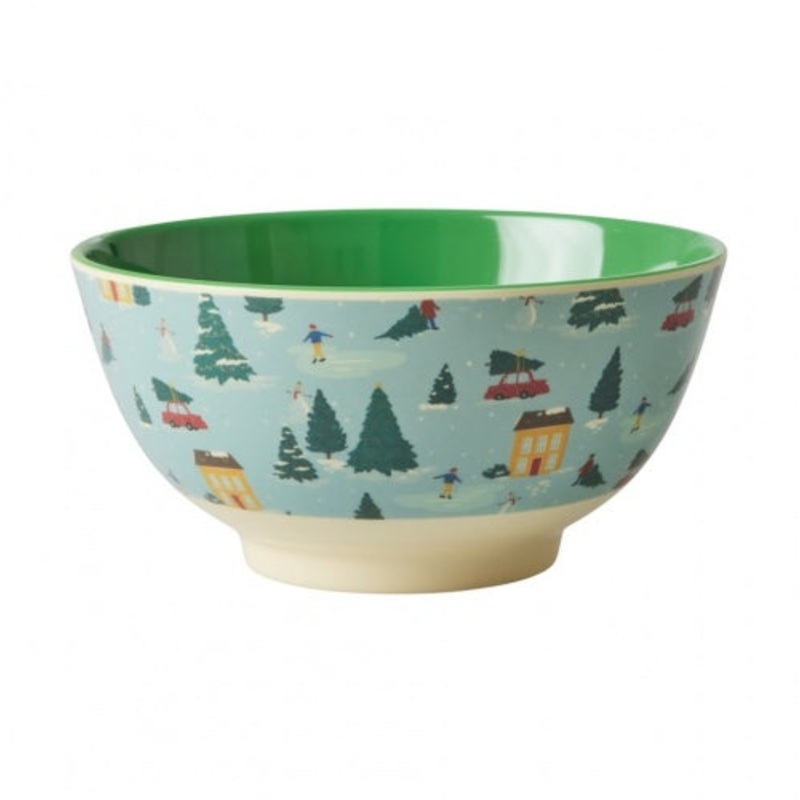 Rice DK Melamine Bowl With Happy Holiday Print - Medium 700ml