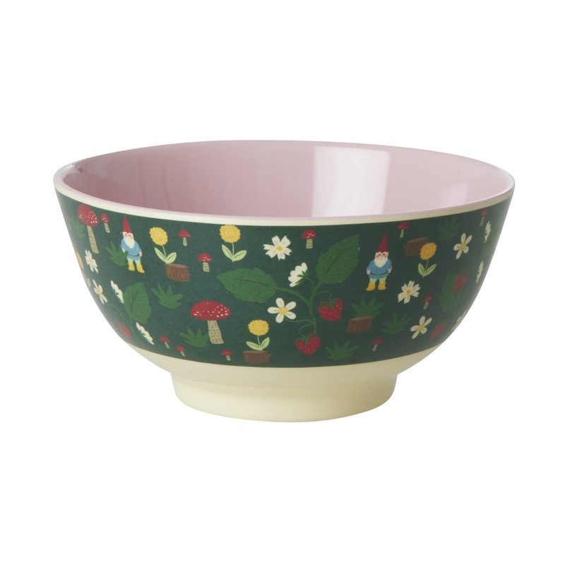 Rice DK Melamine Bowl with Forest Gnome Print- Medium - 700 ml
