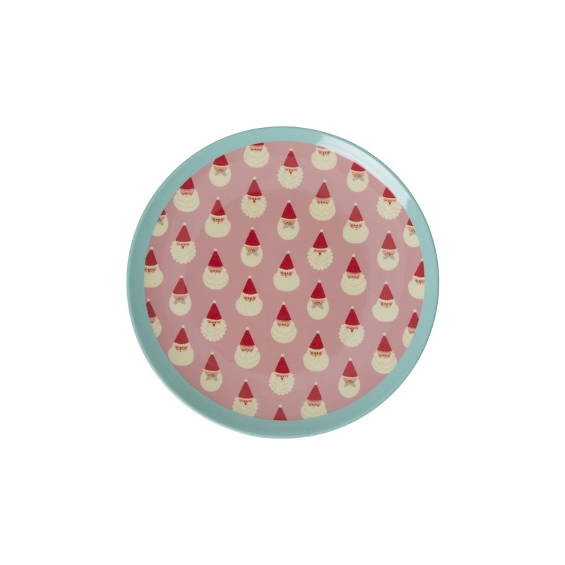 Rice DK Melamine Dessert Plate with Santa Baby Print