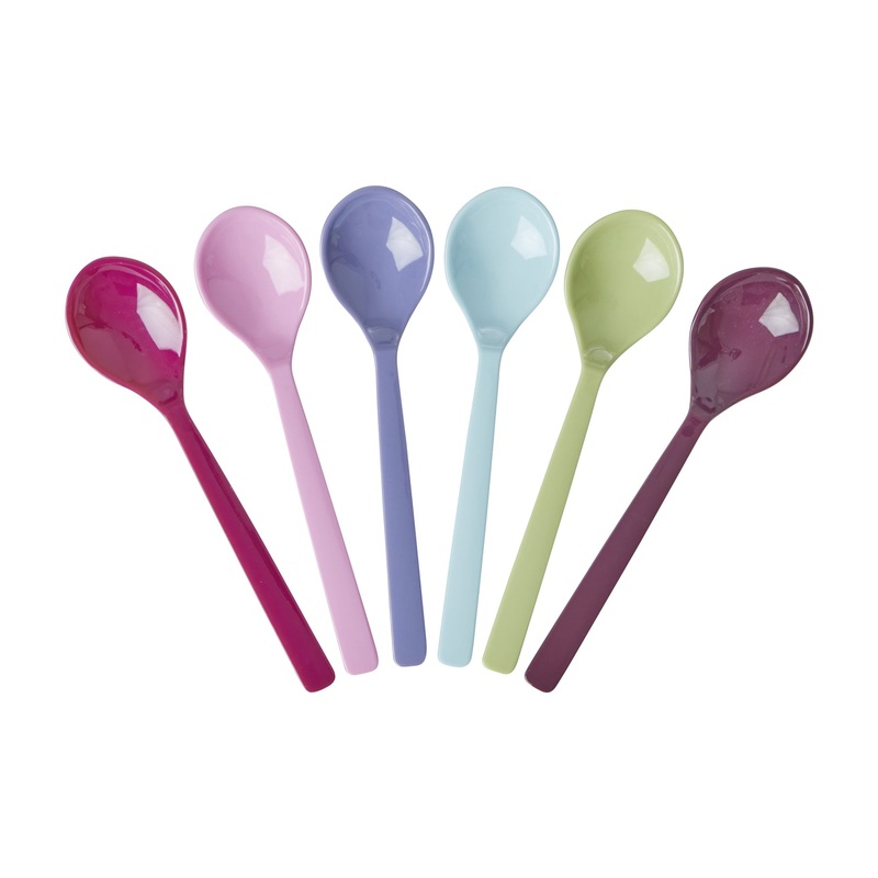 Rice DK Melamine Teaspoons in Colors - 6 Pack