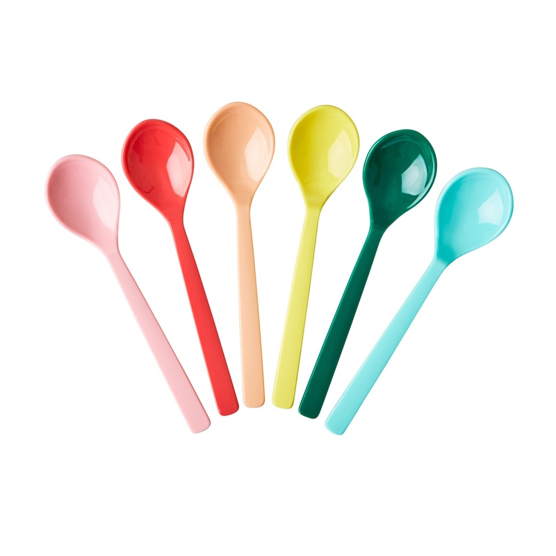 Rice DK Melamine Teaspoons in Dance Out Colors - 6 Pack