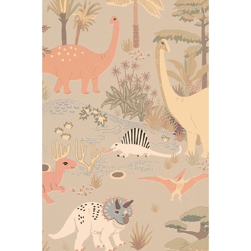 Majvillan Wallpaper Dinosaur Vibes Soft Green (Pre-Order; Est. Delivery in 2-3 Weeks)