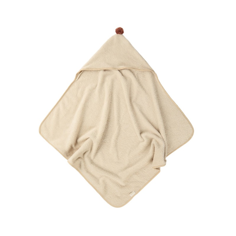 nobodinoz So Cute Baby Bath Cape Almond