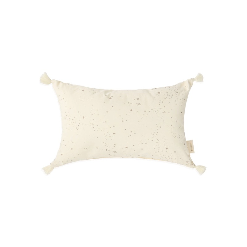 nobodinoz Stories Tassels Cushion Natural Milky Way