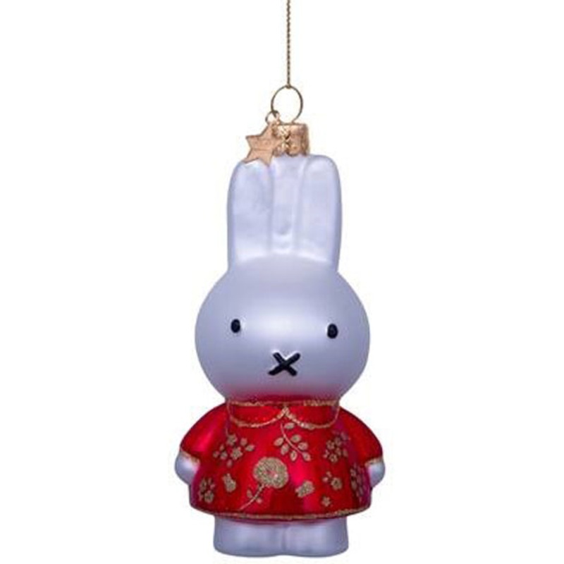 Vondels Ornament Glass Nijntje/Miffy Year of the Rabbit H11cm
