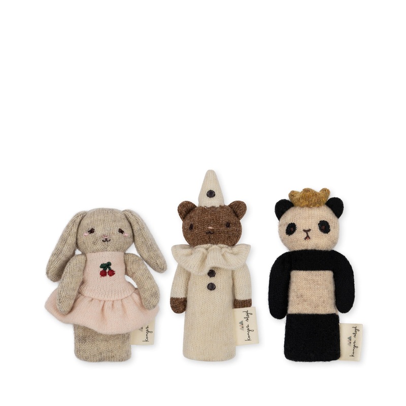 Konges Sljd 3 Pack Finger Puppets Multi One Size