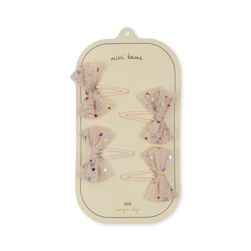 Konges Sljd 4 Pack Tulle Hair Clips Bow Etoile Multi Brazilian Sand One Size