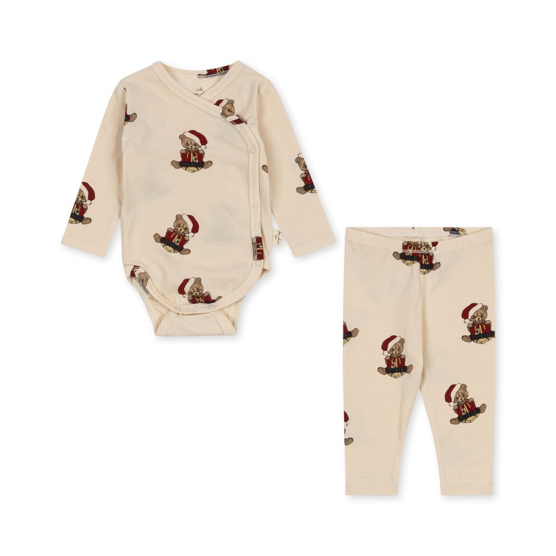 Konges Sljd Basic Newborn Set GOTS Christmas Teddy