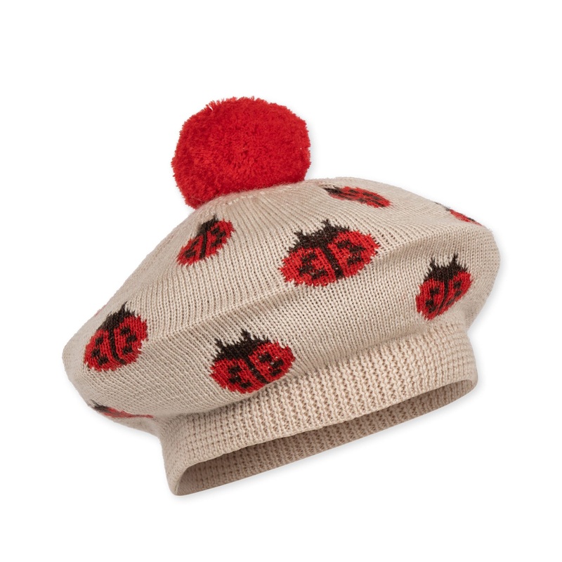 Konges Sljd Belou Knit Beret Ladybug