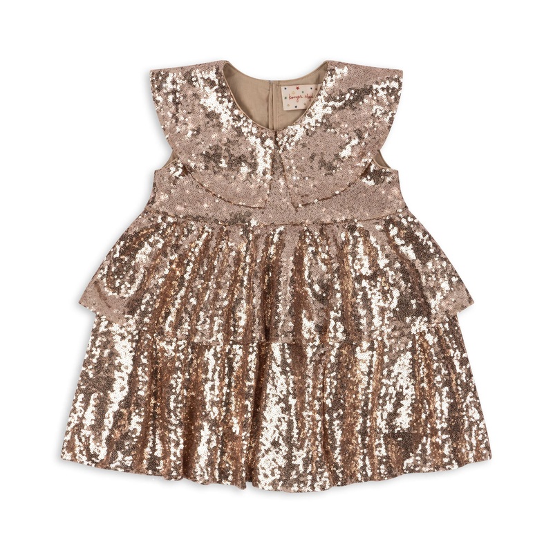 Konges Sljd Starla Sequin Dress Gold Blush