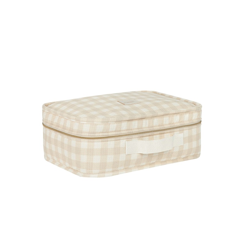 nobodinoz Victoria Baby Suitcase Ivory Checks