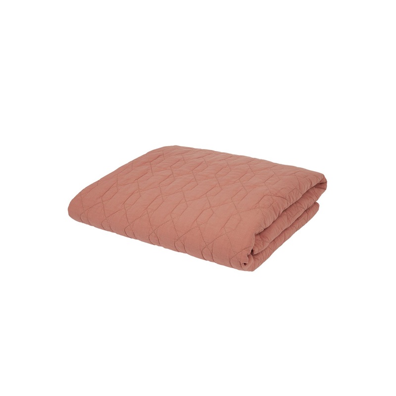 nobodinoz Wabi Sabi Quilted Blanket Rosewood