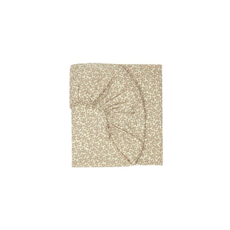 nobodinoz Wabi Sabi Washed BB Fitted Sheet Light Green Yumiko