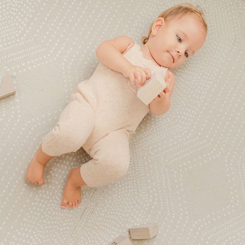 Toddlekind Prettier Puzzle Playmat Deco Ecru 120x180cm - 6 Tiles & 12 Edging Borders