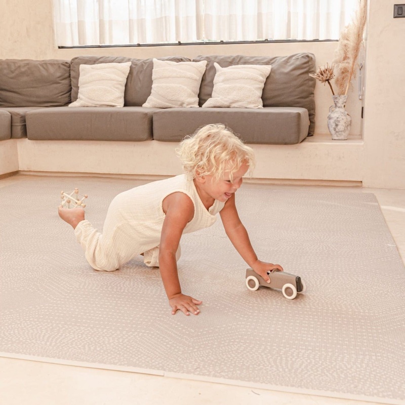 Toddlekind Prettier Puzzle Playmat Deco Latte 120x180cm - 6 Tiles & 12 Edging Borders