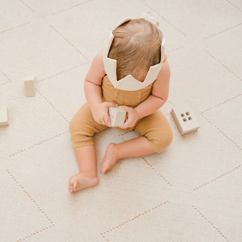 Toddlekind Prettier Puzzle Playmat Tulum Bone 120x180cm - 6 Tiles & 12 Edging Borders