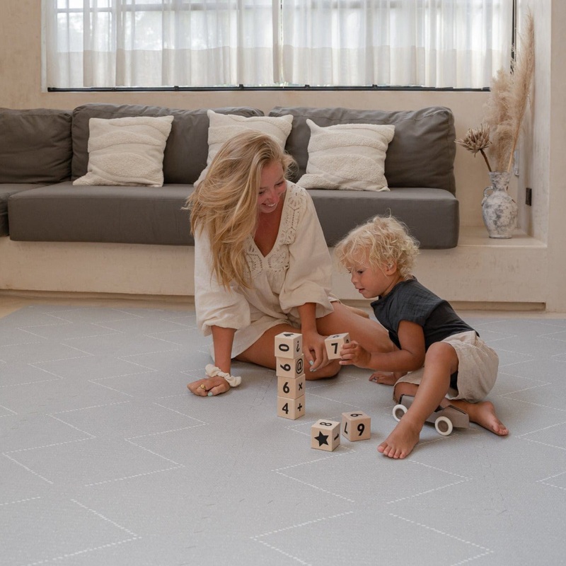 Toddlekind Prettier Puzzle Playmat Tulum Stone 120x180cm - 6 Tiles & 12 Edging Borders