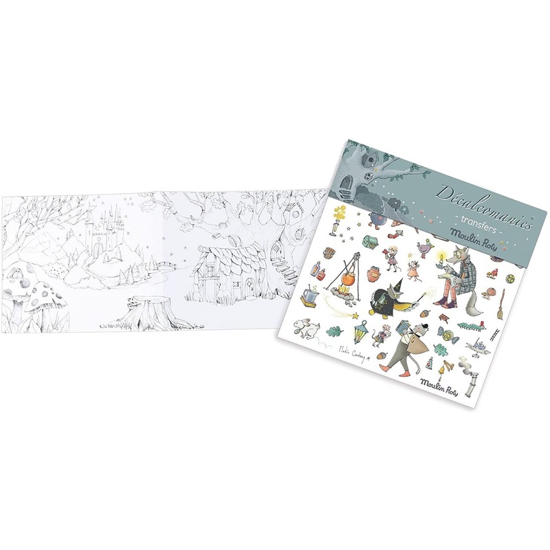 Moulin Roty Il Etait Une Fois Rub-Off Transfer Print Sets Theme Fantasy Forest