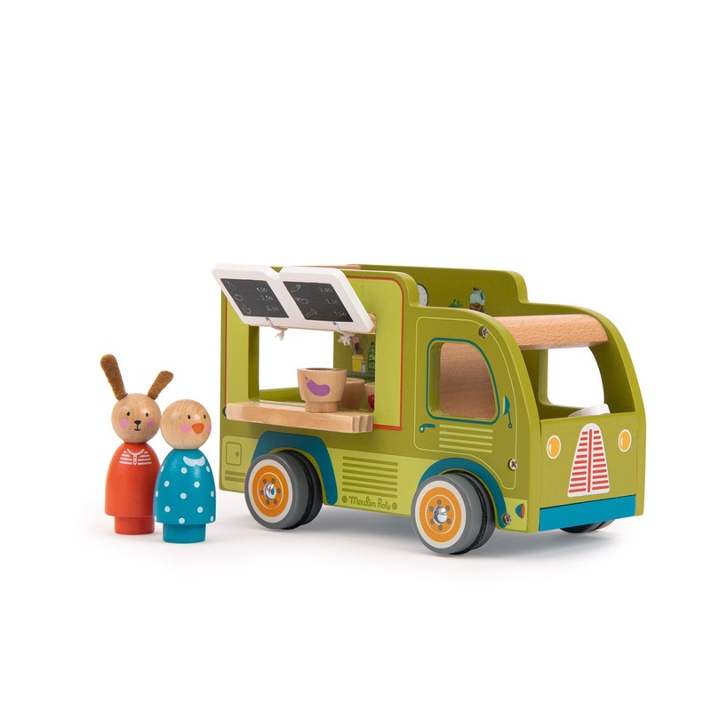 Moulin Roty La Grande Famille Wood Food Truck